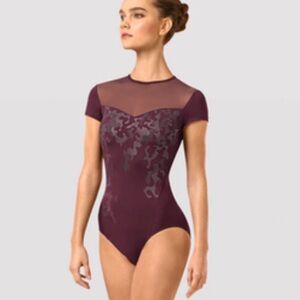 BNWT Bloch Wine Camo Bodysuit.